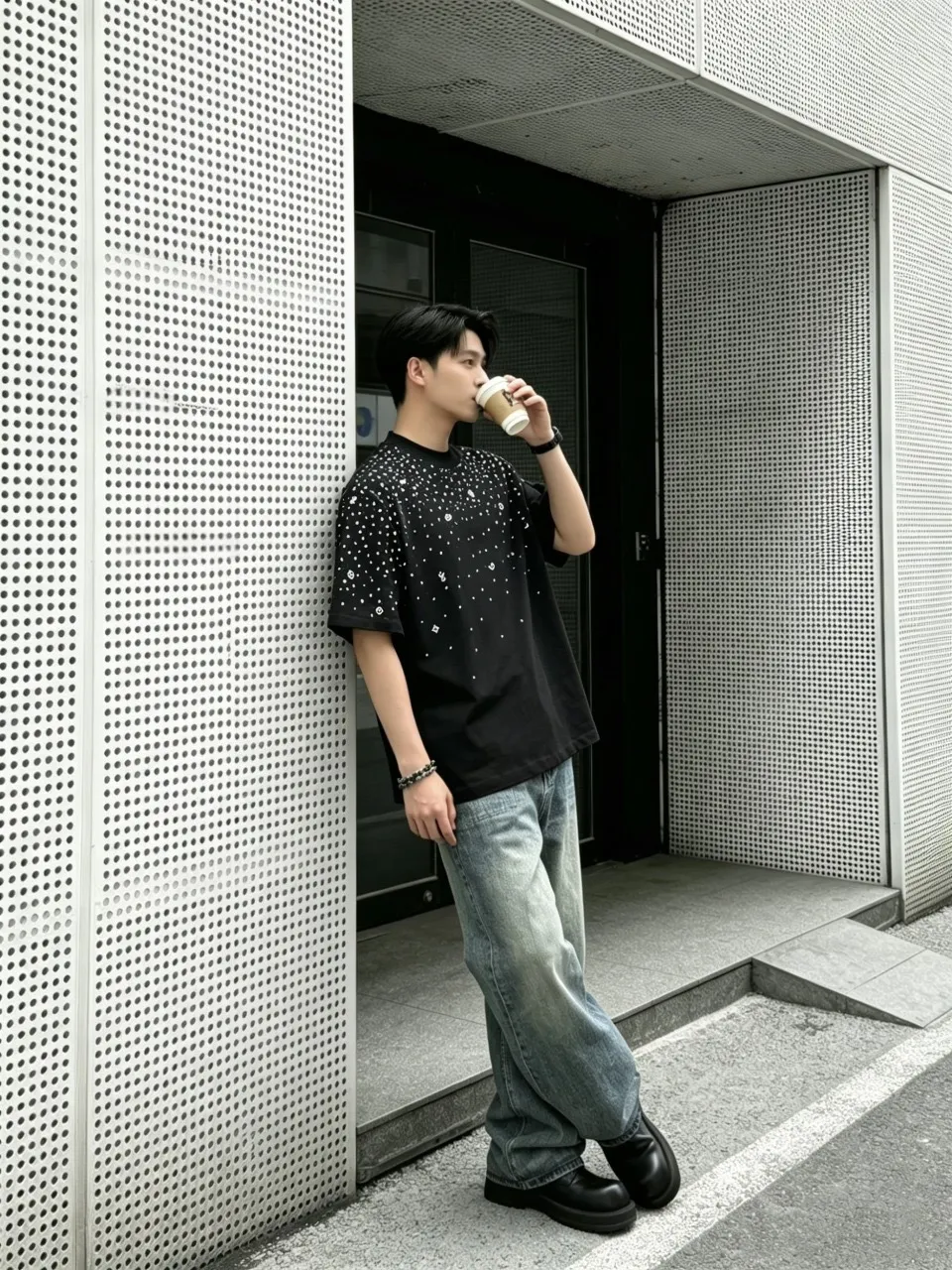 Louis Vuitton/Louis Vuitton starry printed short sleeves